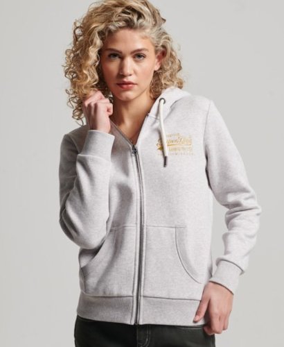 Superdry Capuchonsweatvest VL SCRIPTED COLL ZIPHOOD