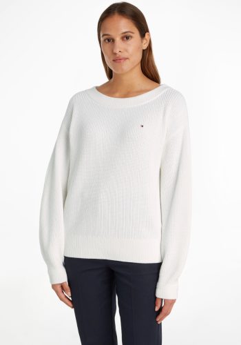 Tommy hilfiger Gebreide trui BOAT NK SWEATER COTTON RIB KNIT