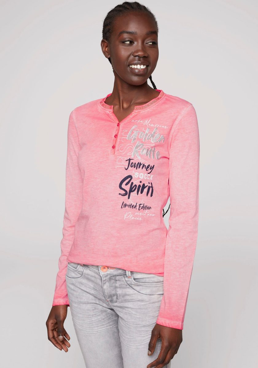 SOCCX Shirt met lange mouwen SOCCX damesshirt met lange mouwen