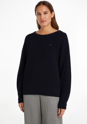 Tommy hilfiger Gebreide trui BOAT NK SWEATER COTTON RIB KNIT