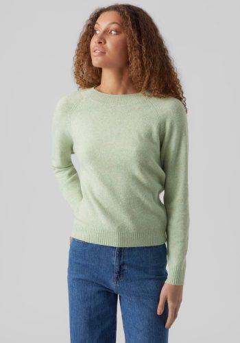 VERO MODA gebreide trui VMDOFFY van gerecycled polyester groen