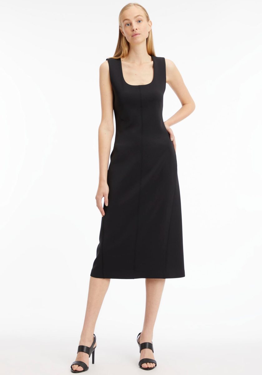 Calvin klein Midi-jurk TECHNICAL KNIT MIDI DRESS