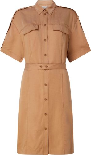 Calvin Klein Curve Jurk met overhemdkraag INCLU DRAPY TENCEL SHIRT DRESS