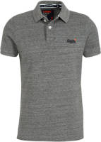 Superdry gemêleerde regular fit polo grijs