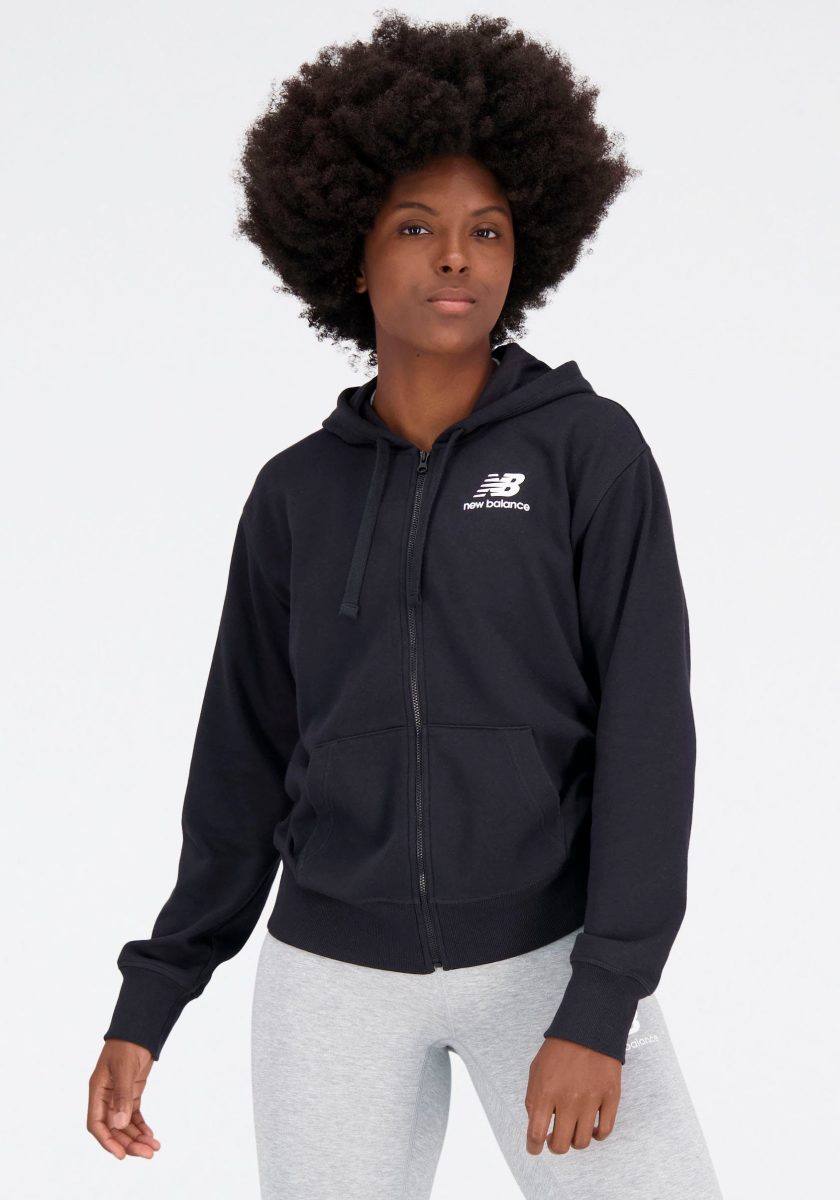 New balance Capuchonsweatvest NB ESSENTIALS STACKED LOGO FULL ZIP HOODIE