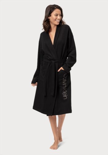 Calvin klein Ochtendjas met verticaal logo-opschrift