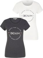 Tom Tailor Denim T-shirt (set, 2-delig, 2 stuks)