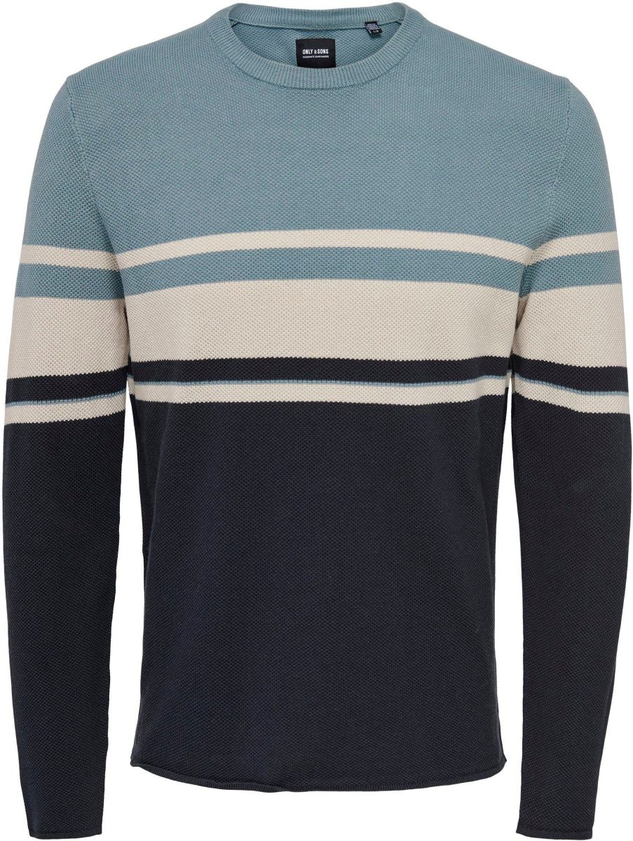 ONLY & SONS Trui met ronde hals OS CER/MEDIUM GREY MEL.
