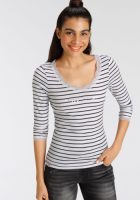 Kangaroos T-shirt met kantband bij de v-hals & 3/4-mouwen - nieuwe collectie