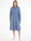 Tommy hilfiger Blousejurkje ORG CO STRIPE MIDI SHIRT-DRESS