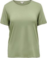 ONLY CARMAKOMA Shirt met korte mouwen CARCARMA S/S FOLD UP TOP JRS