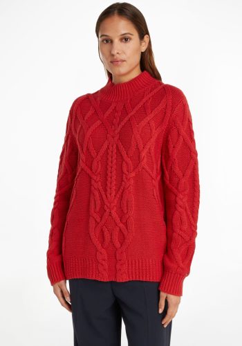 Tommy hilfiger Gebreide trui RELAXED CABLE MOCK-NK SWEATER