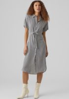 VERO MODA Jurk met overhemdkraag VMBUMPY SS CALF SHIRT DRESS NOOS