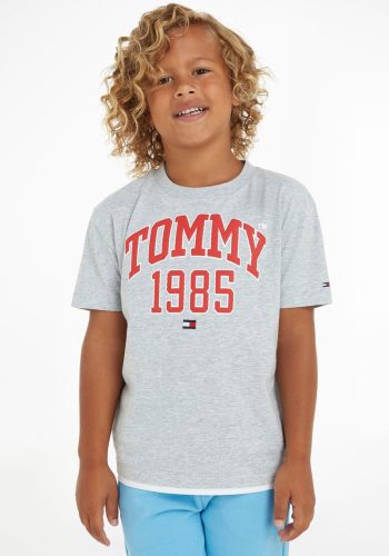 Tommy hilfiger T-shirt TOMMY VARSITY TEE S/S met logoprint op borsthoogte