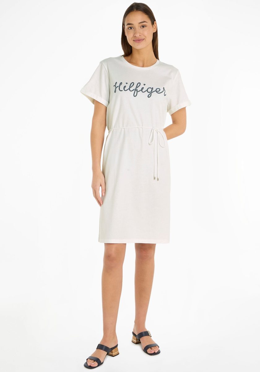Tommy Hilfiger Curve Shirtjurk CRV REG ROPE PRINT KNEE DRS SS (set, 2-delig, Met een bindceintuur)
