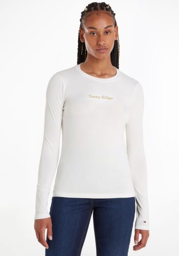 Tommy hilfiger Shirt met lange mouwen SLIM NY METALLIC C-NK LS