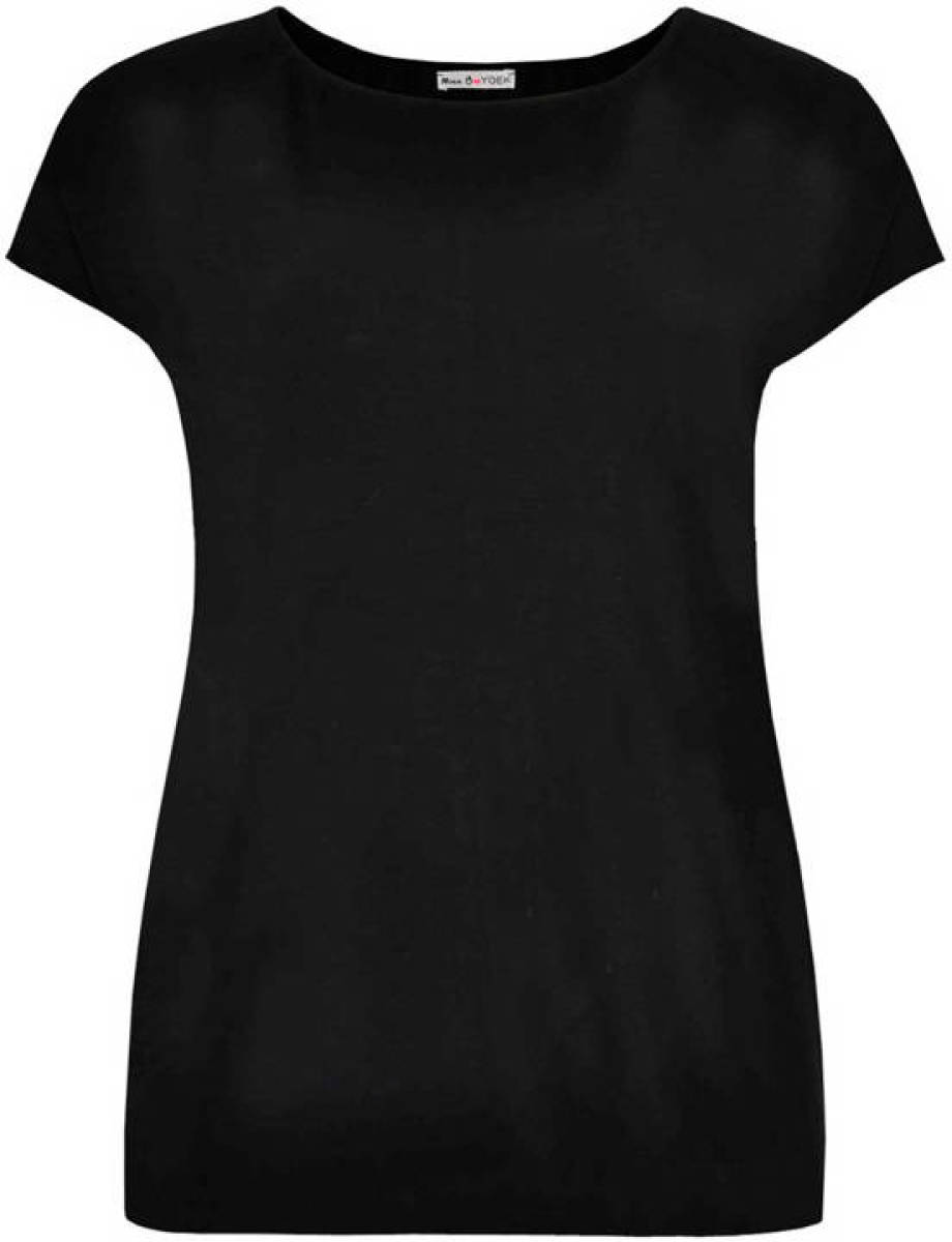 Yoek T-shirt COTTON zwart