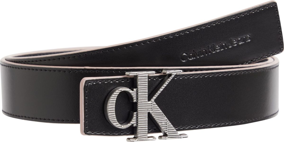 Calvin klein Leren riem MONO HARDWARE LE