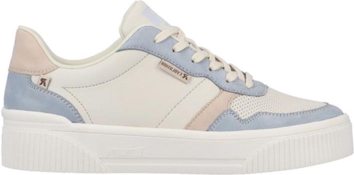 Rieker Veterschoen Dames Blauw/Beige/Multi