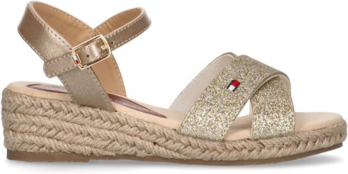 Tommy hilfiger Sleehaksandaaltjes WEDGE ROPE SANDAL PLATINUM