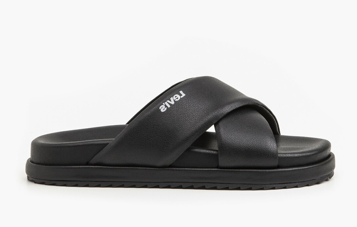 Levi's ® Slippers Lydia met logoprint opzij