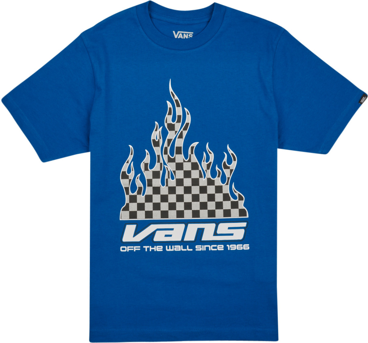 T-shirt Korte Mouw Vans  REFLECTIVE CHECKERBOARD FLAME SS