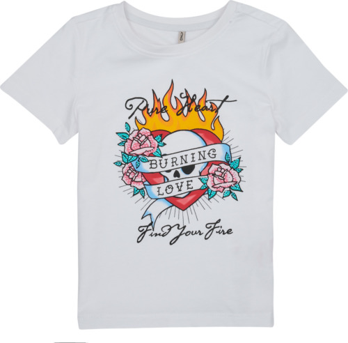 T-shirt Korte Mouw Only  KOGALICE-REG-S/S-BURNING-TOP-BOX-JRS
