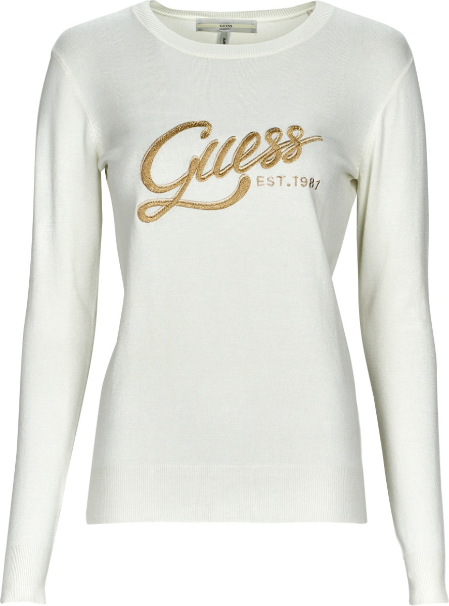 Sweater Guess  LS EDIE RN TONAL LOGO SWTR