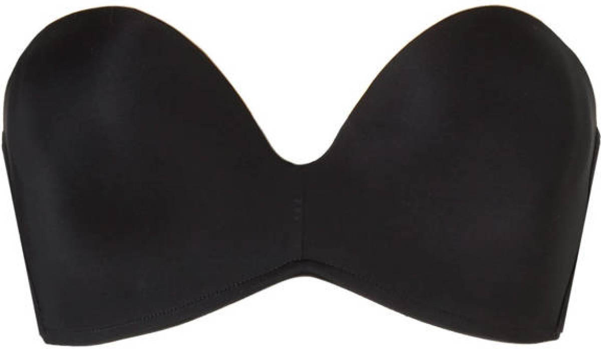 Wonderbra voorgevormde strapless push-up bh zwart