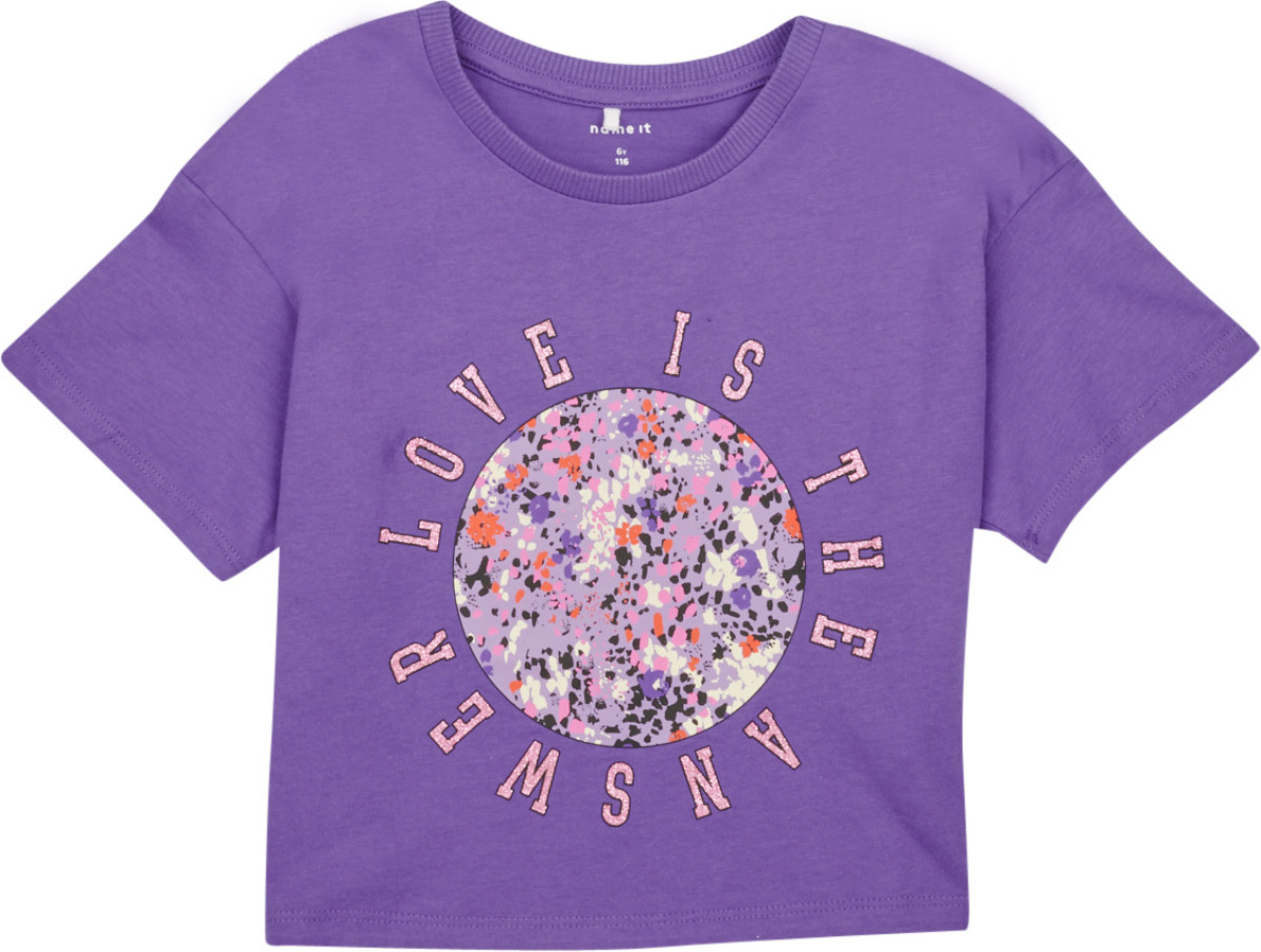 T-shirt Korte Mouw NAME IT  NKFBOLETTE SS LOOSE SHORT TOP