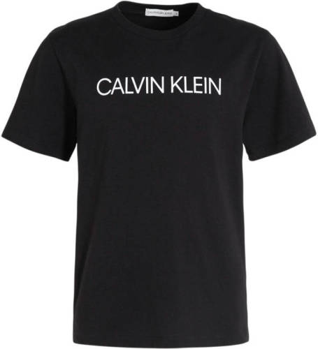 CALVIN KLEIN JEANS T-shirt met logo zwart