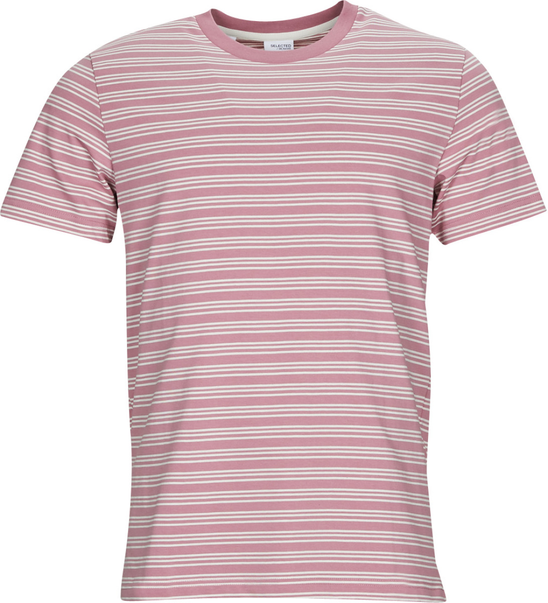T-shirt Korte Mouw Selected  SLHANDY STRIPE SS O-NECK TEE W