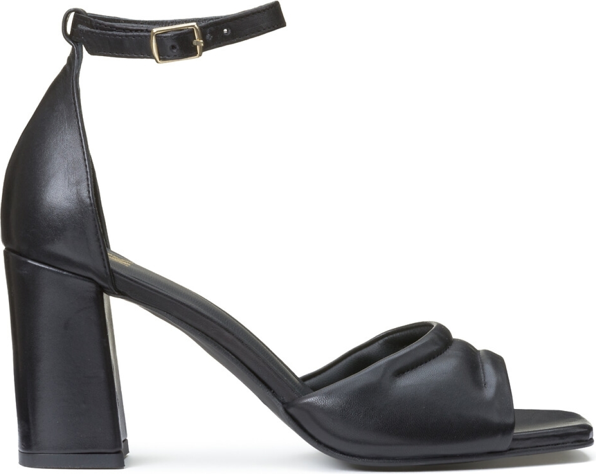 Anne Weyburn Sandalen in leer met brede hak