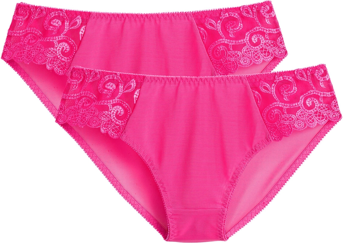 La Redoute Collections Set van 2 Slips in effen tule en geborduurde tule Lyssa