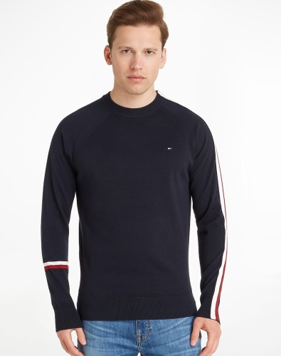 Tommy hilfiger Trui met ronde hals en contrasterende stroken