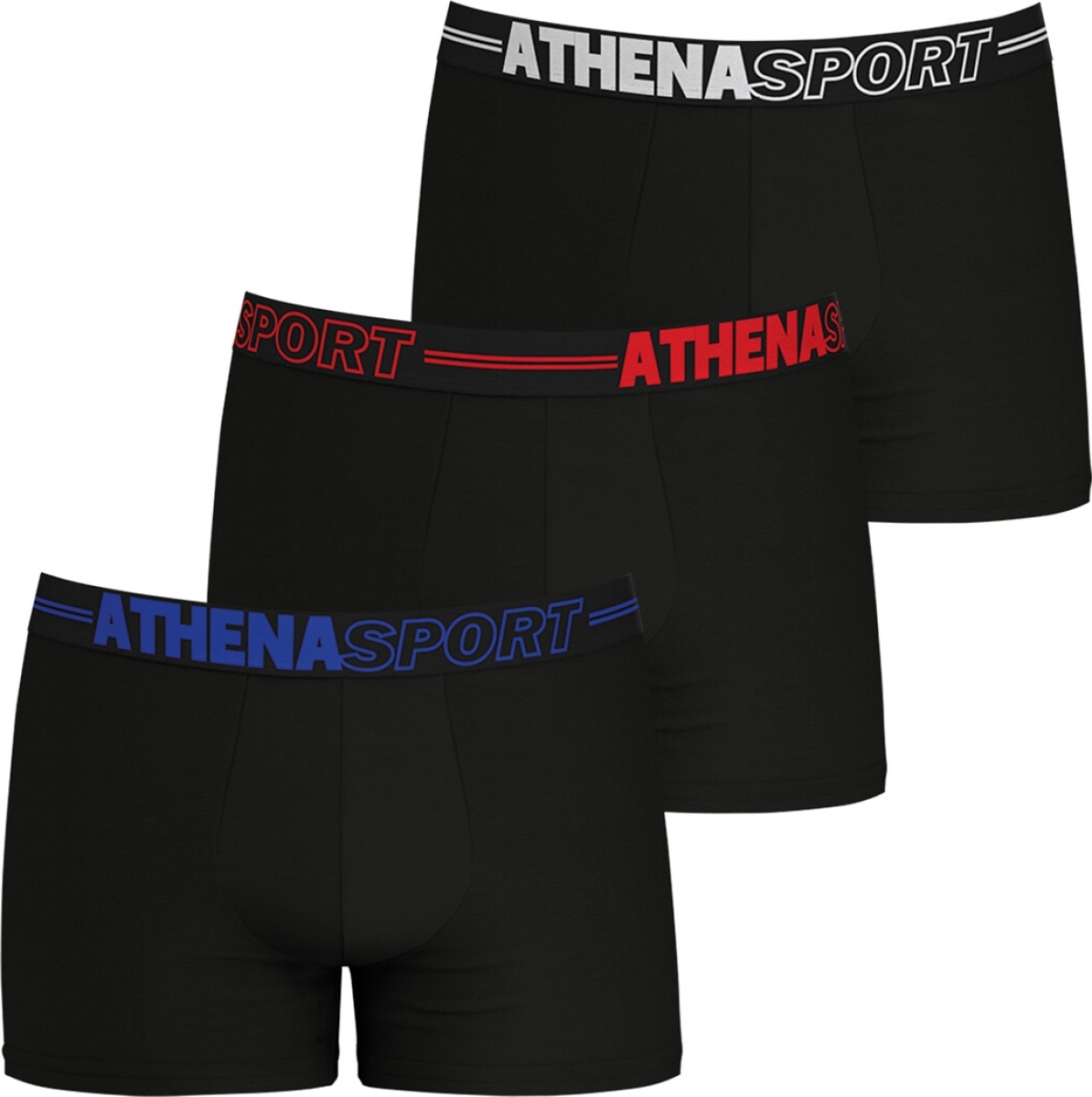 Athena Set van 3 effen boxershorts in microvezel