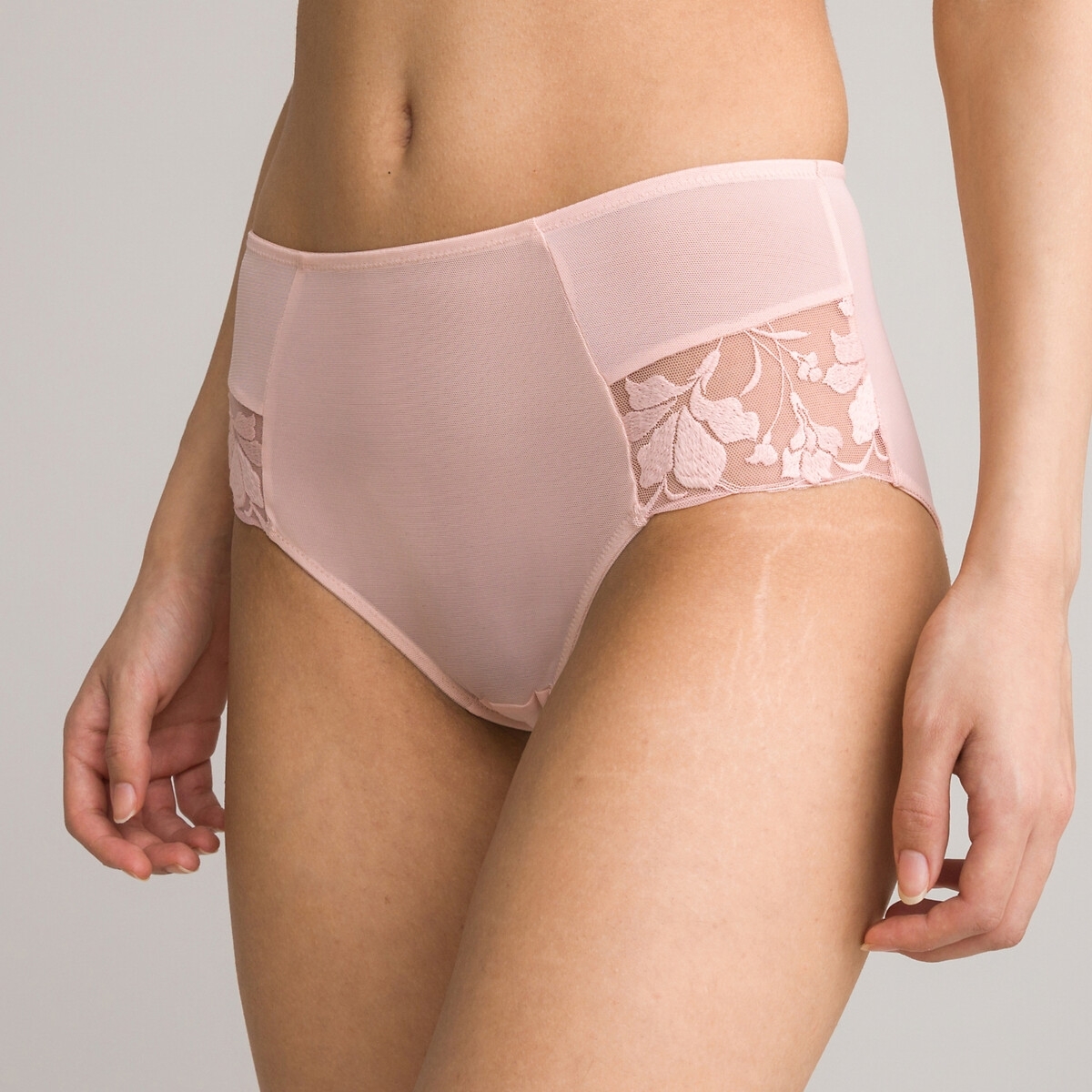 La Redoute Collections Hoge slip in effen tule en geborduurde tule, Jaiya
