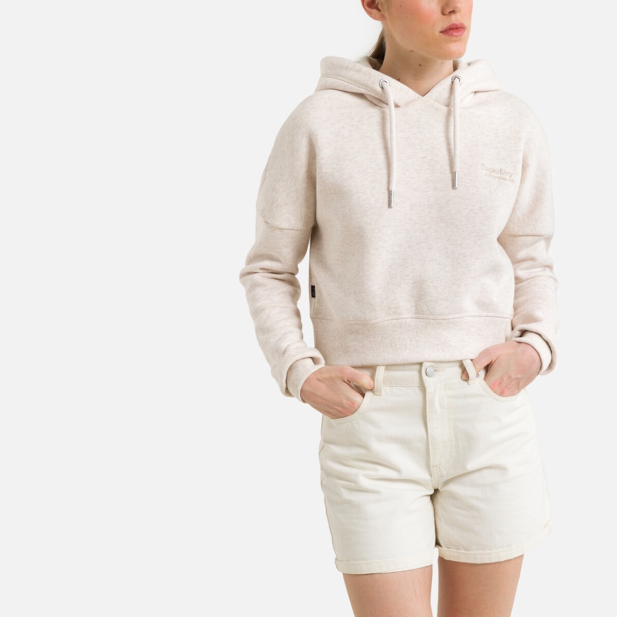Superdry Crop sweater met kap