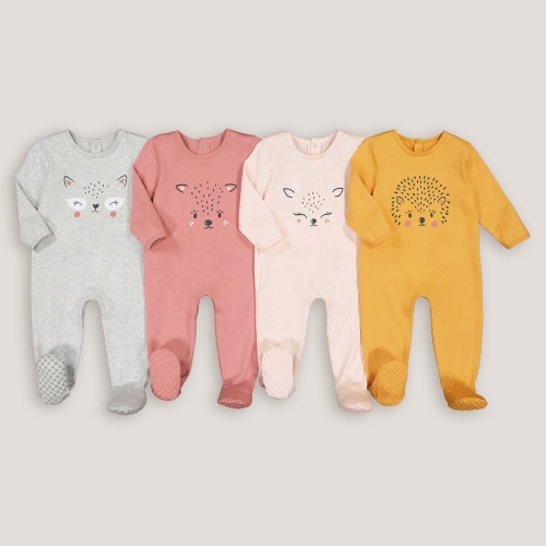 La Redoute Collections Set van 4 pyjama's, dierenprint