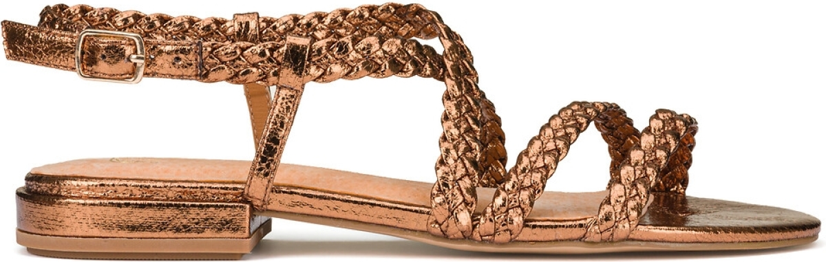 La Redoute Collections Gevlochten sandalen met platte hak