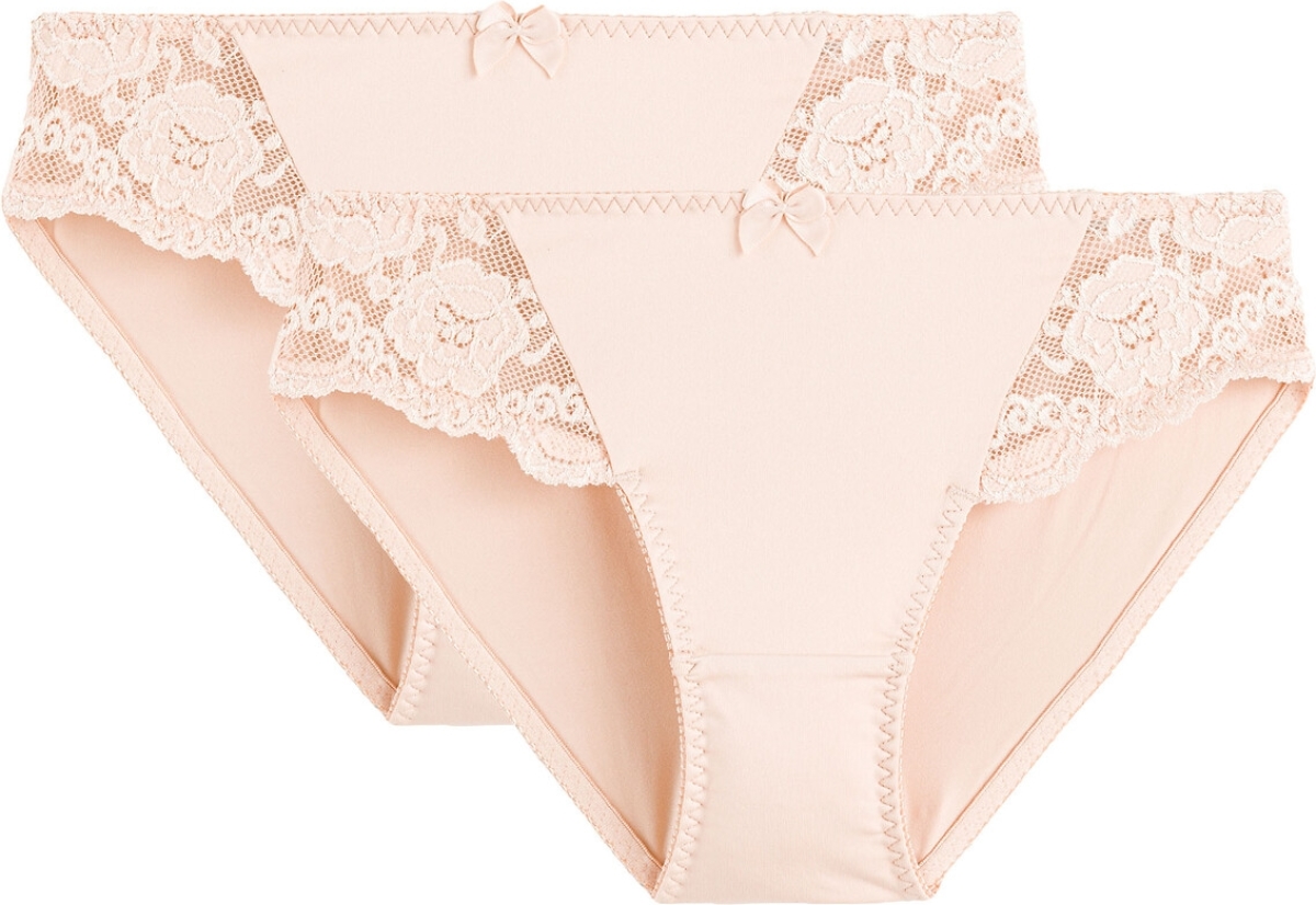 La Redoute Collections Set van 2 slips in kant en microvezel, Anthea
