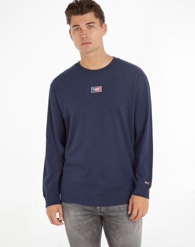 Tommy Jeans T-shirt relaxed fit, ronde hals en lange mouwen