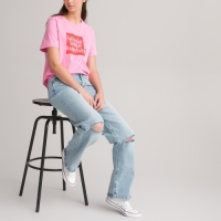 La Redoute Collections Wijde jeans, gescheurde knieën