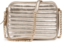 La Redoute Collections Gematelasseerde handtas in leer, metallic effect