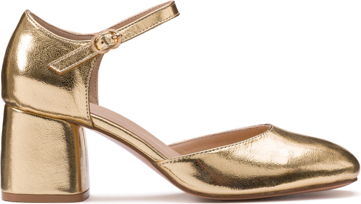 La Redoute Collections Metallic ballerina's met hak