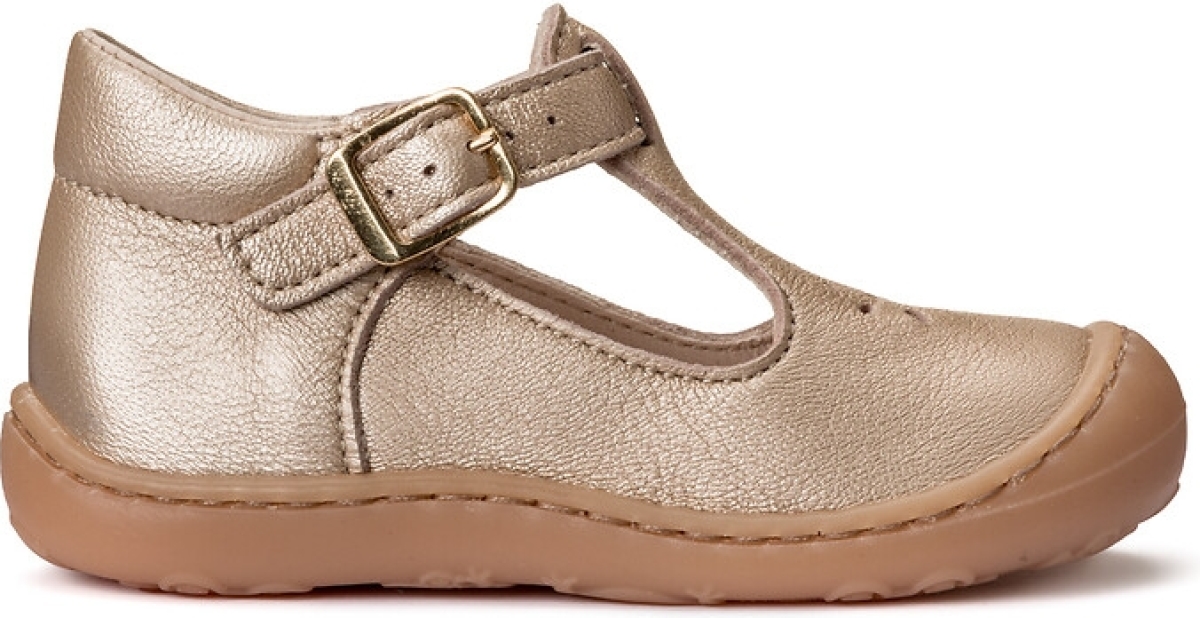 La Redoute Collections Goudkleurige ballerina's in leer