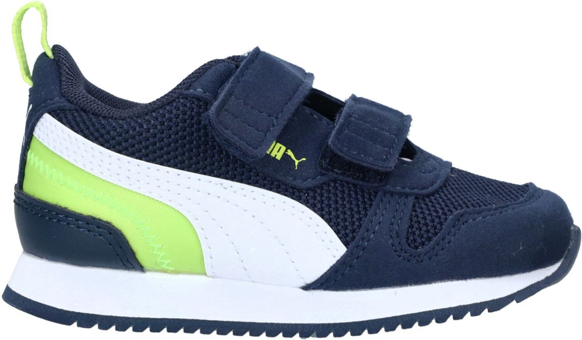 Puma R78 V Klittenband Sneaker Jongens Wit/Blauw