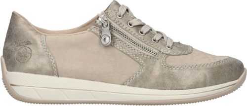 Rieker Veterschoen Dames Taupe