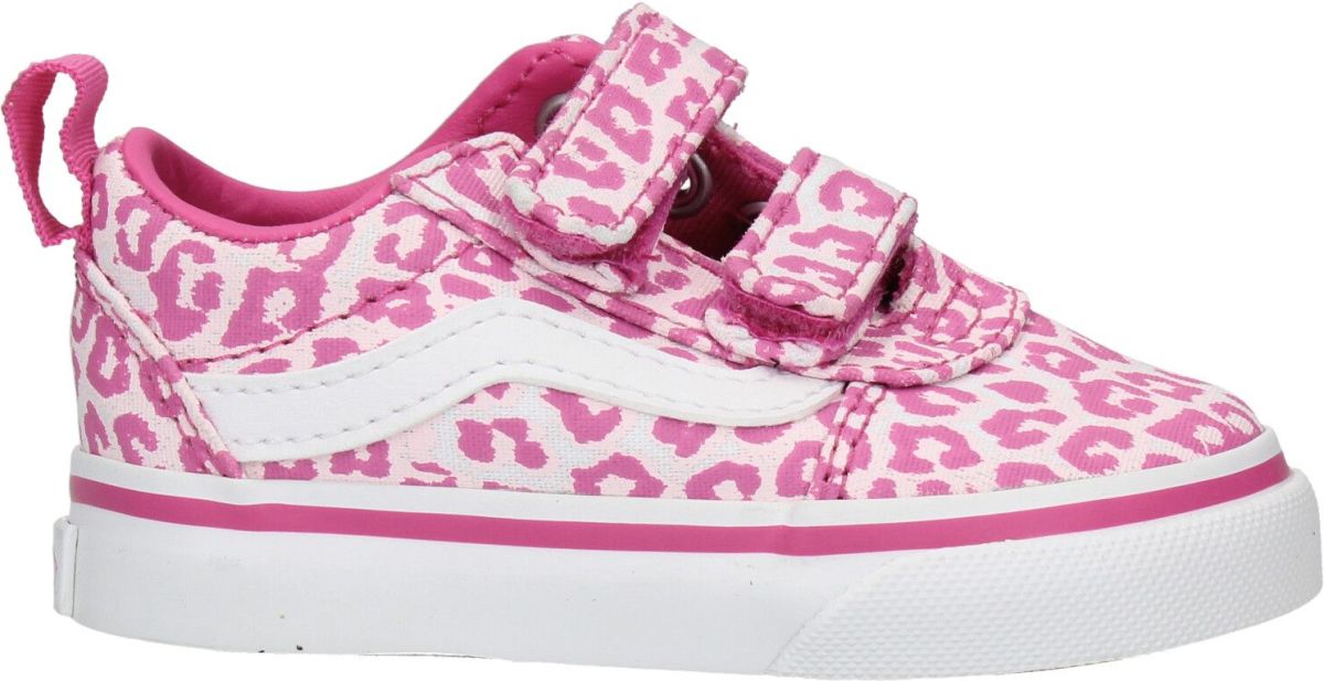 Vans Ward V Animal Pop Klittenband Sneaker Meisjes Roze