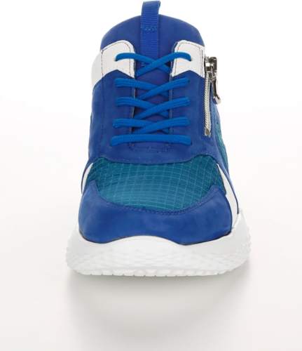 Veterschoen met rits opzij Waldlaufer Blauw/Wit